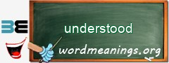 WordMeaning blackboard for understood